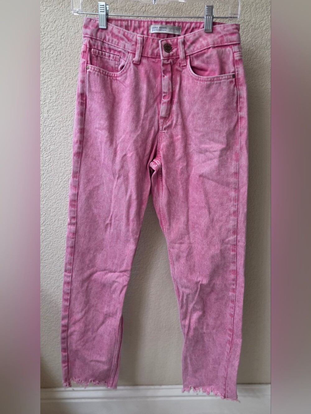 Zara Pink High Rise Jeans ... Size 2